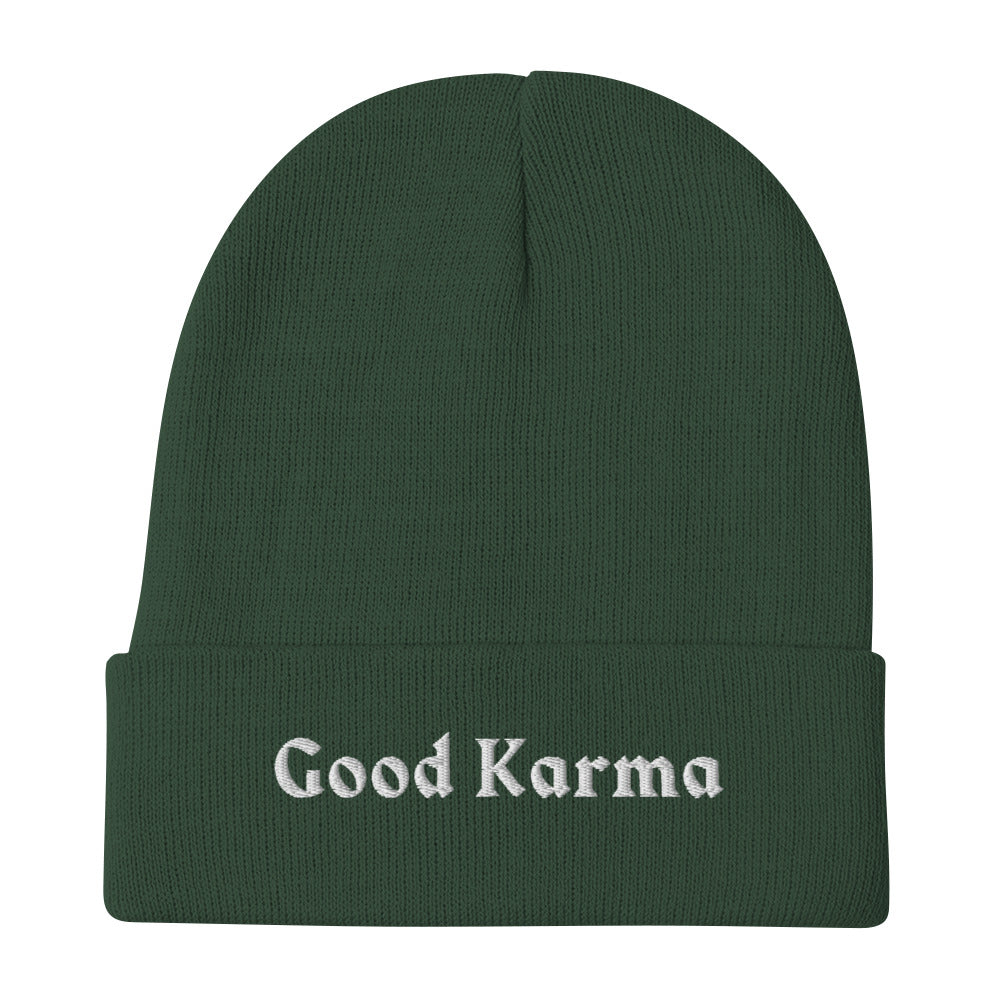 Good Karma Embroidered Beanie