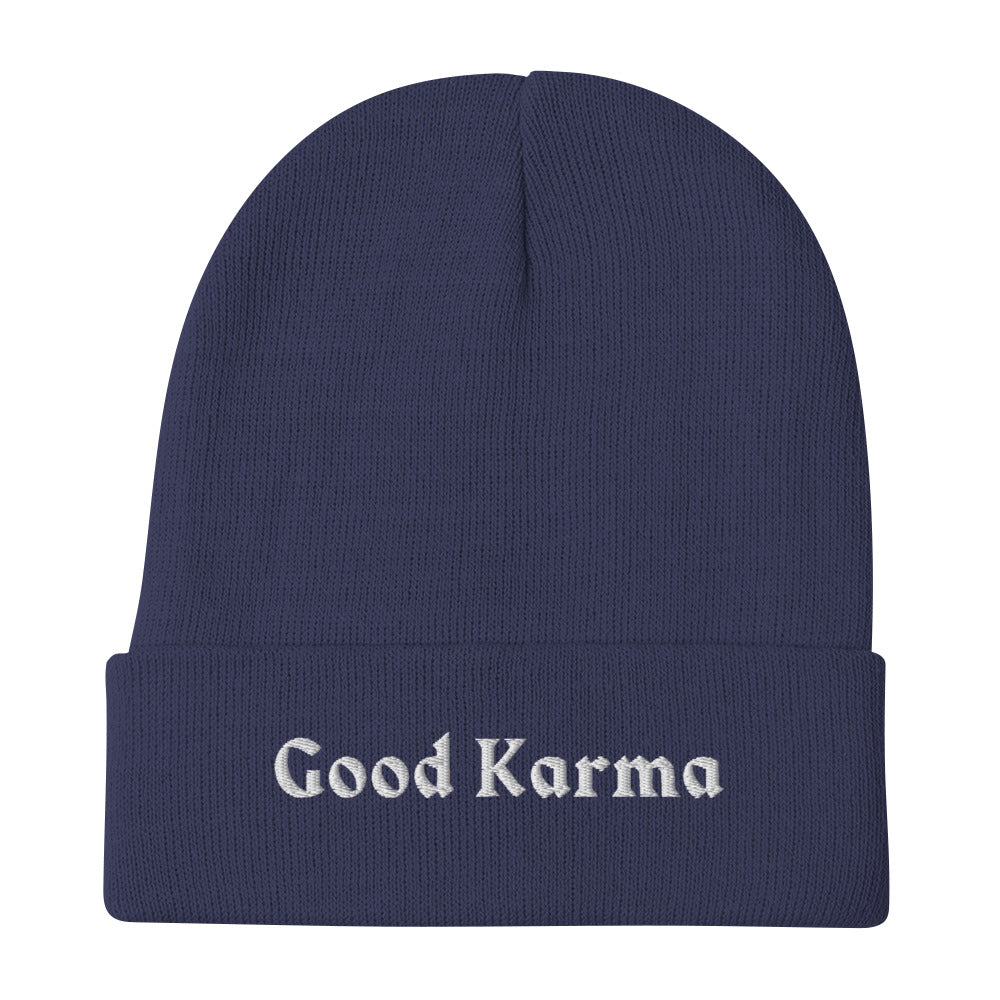 Good Karma Embroidered Beanie