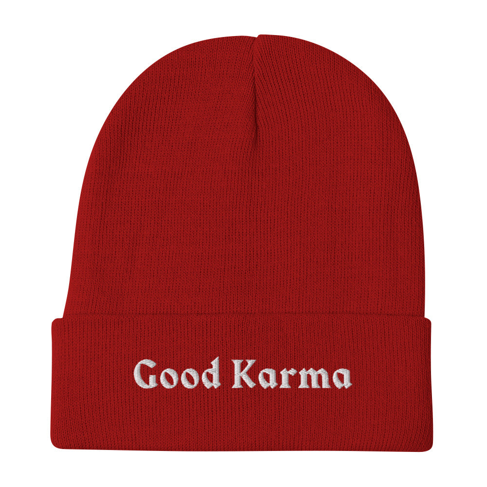 Good Karma Embroidered Beanie